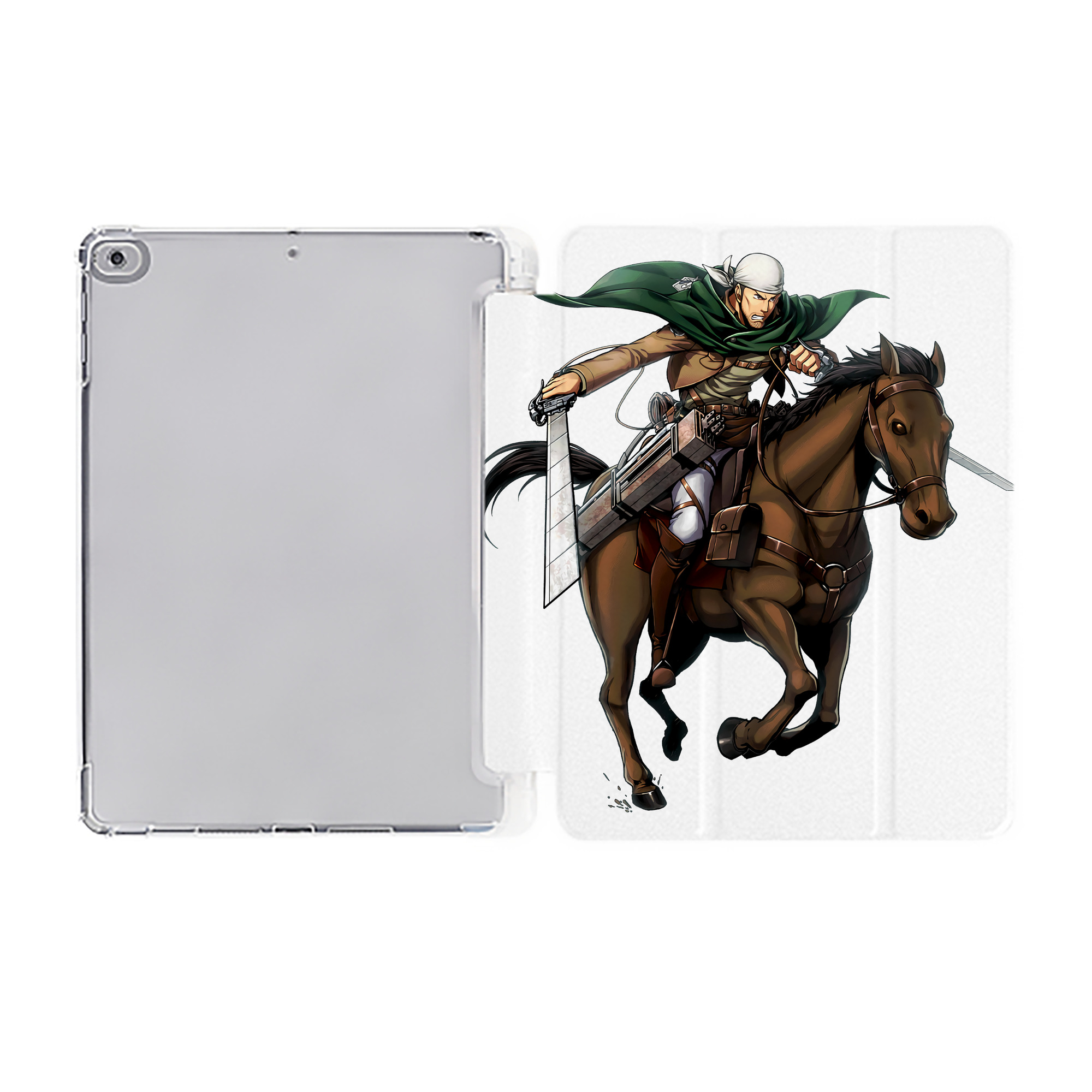 （画像用） 進撃の巨人 Attack on Titan IPad ケース ペン収納付き 三つ折りスタンド PUレザー×シリコン 対応機種9.5/10.5/10.9インチ
